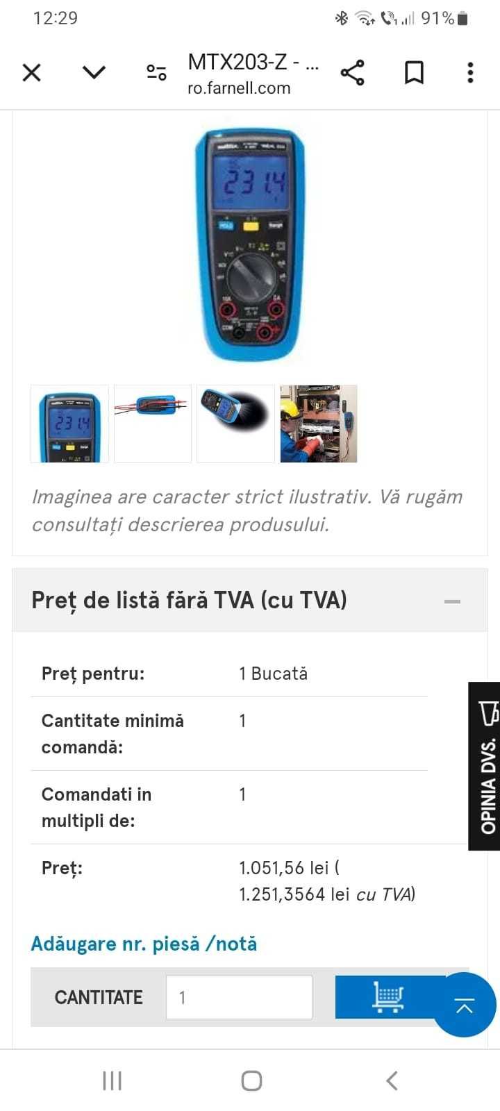 Multimetru digital metrix 203