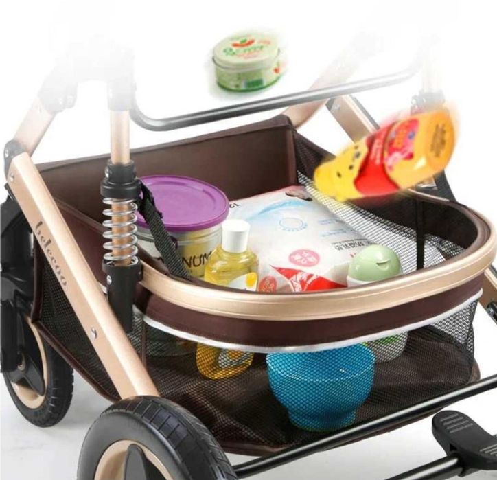 Carucior 2 in 1 cu suspensii transformabil landou-sport culoare Beige