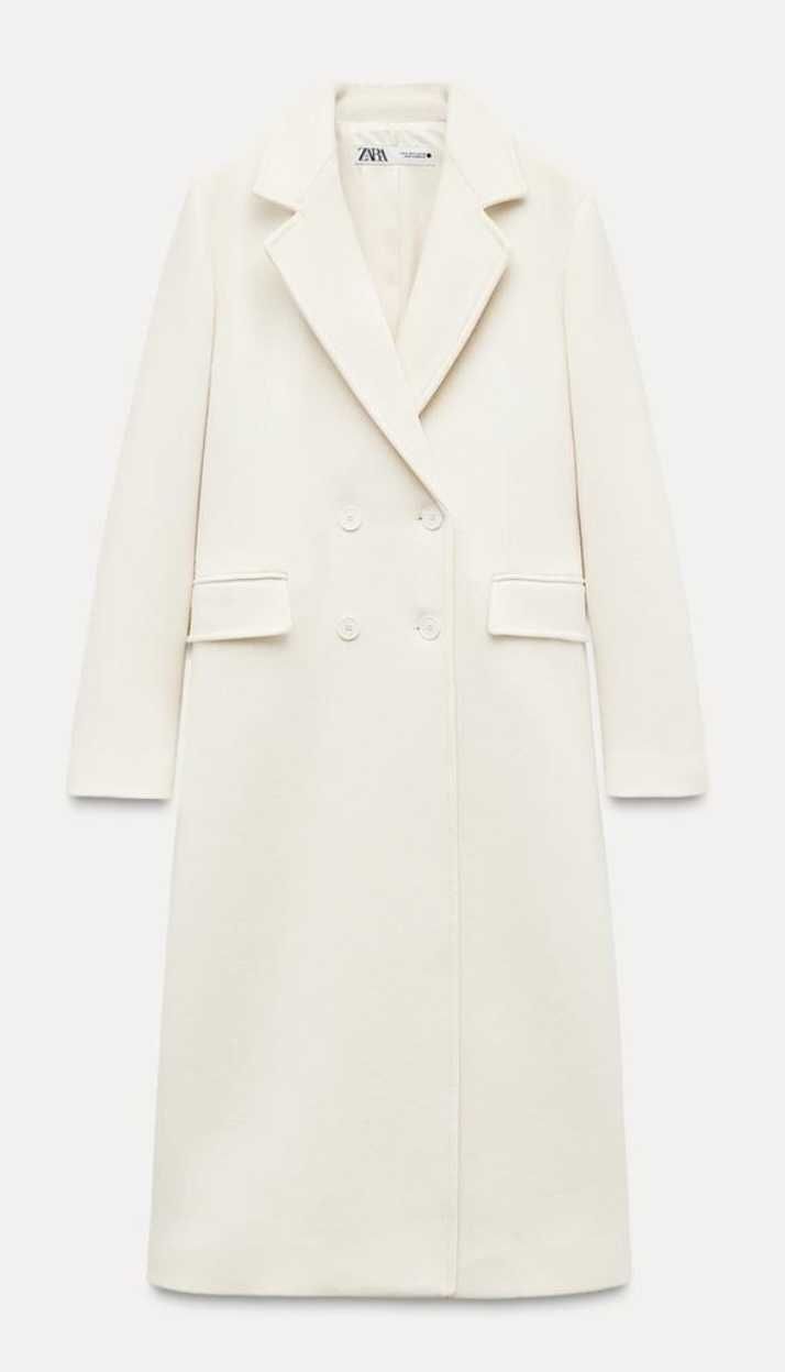 Бяло и черно палто от ZARA