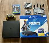 Продавам PlayStation 4 Slim 500 GB – пълен комплект PS4