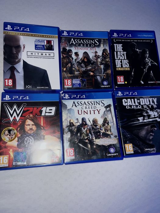 PS4 Slim (1T)+ controller original+6 jocuri,consola merge perfect