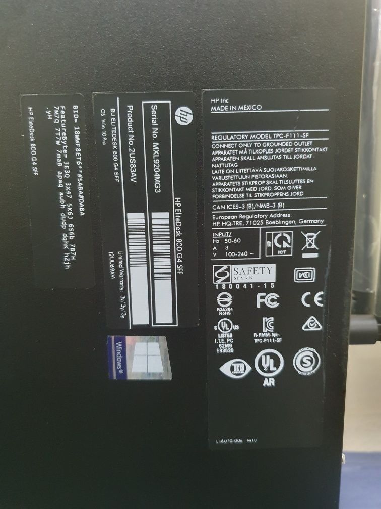 HP ELITEDESK 800 G4,Core i7, RAM 32GB, +NVMe 512 , +WiFi/BT, +гаранция
