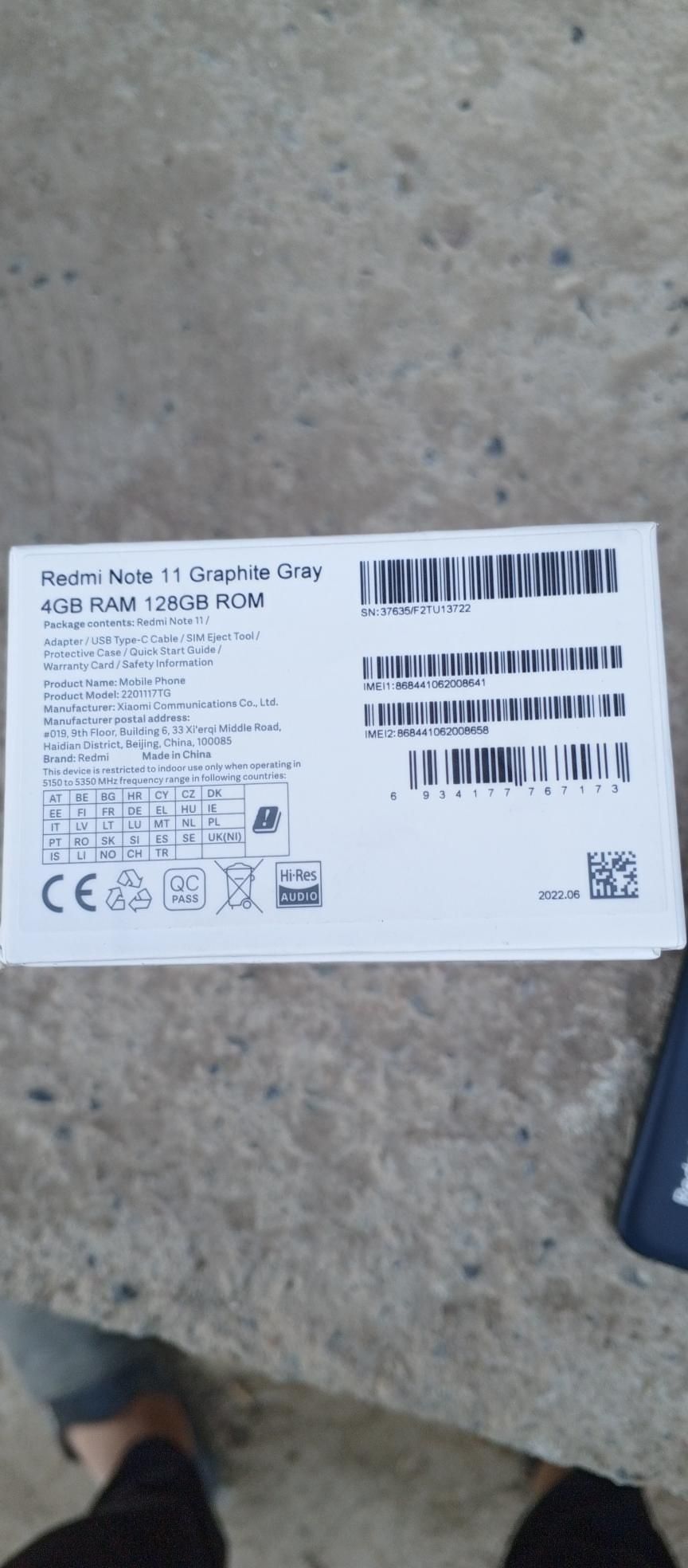 Redmi Note 11 4GB RAM 128GB ROM