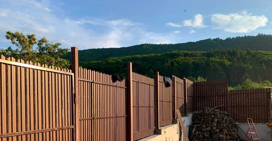 Garduri si porti stil jaluzea, sipca metalica, tabla cutata