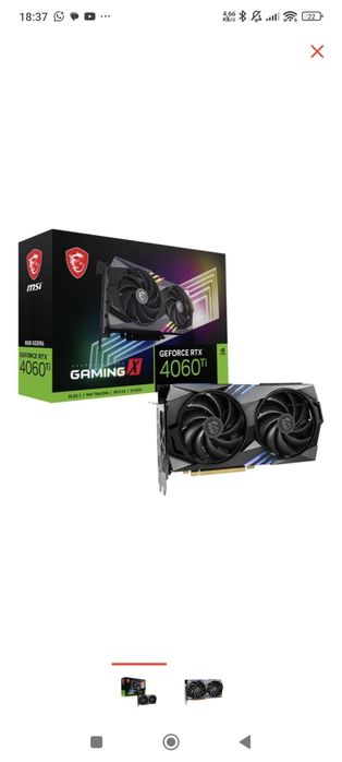 4060ti RTX видеокарта Msi/новая ей месяц/в идеале/коробка .