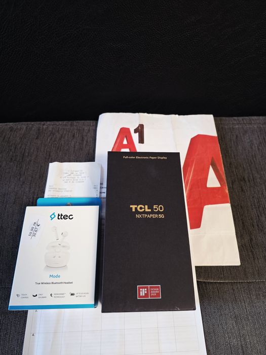 ЧИСТО НОВ 256GB TCL 50 NXTPAPER 5G Гаранция А1 2027г. Gray / Сив