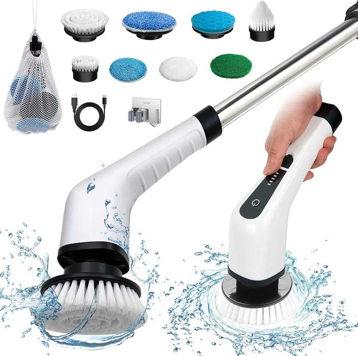 Perie Electrica Rotativa cu 8 Capete si Maner Reglabil