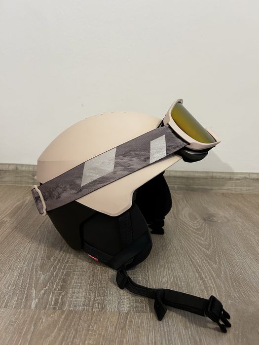 Vând set - clăpari, cască, ochelari si geantă