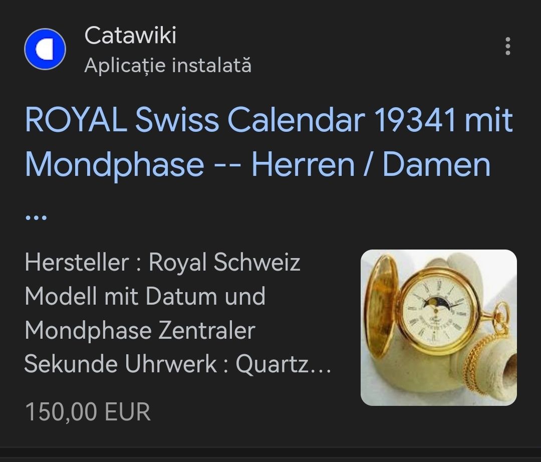 Ceas de buzunar Swiss Made