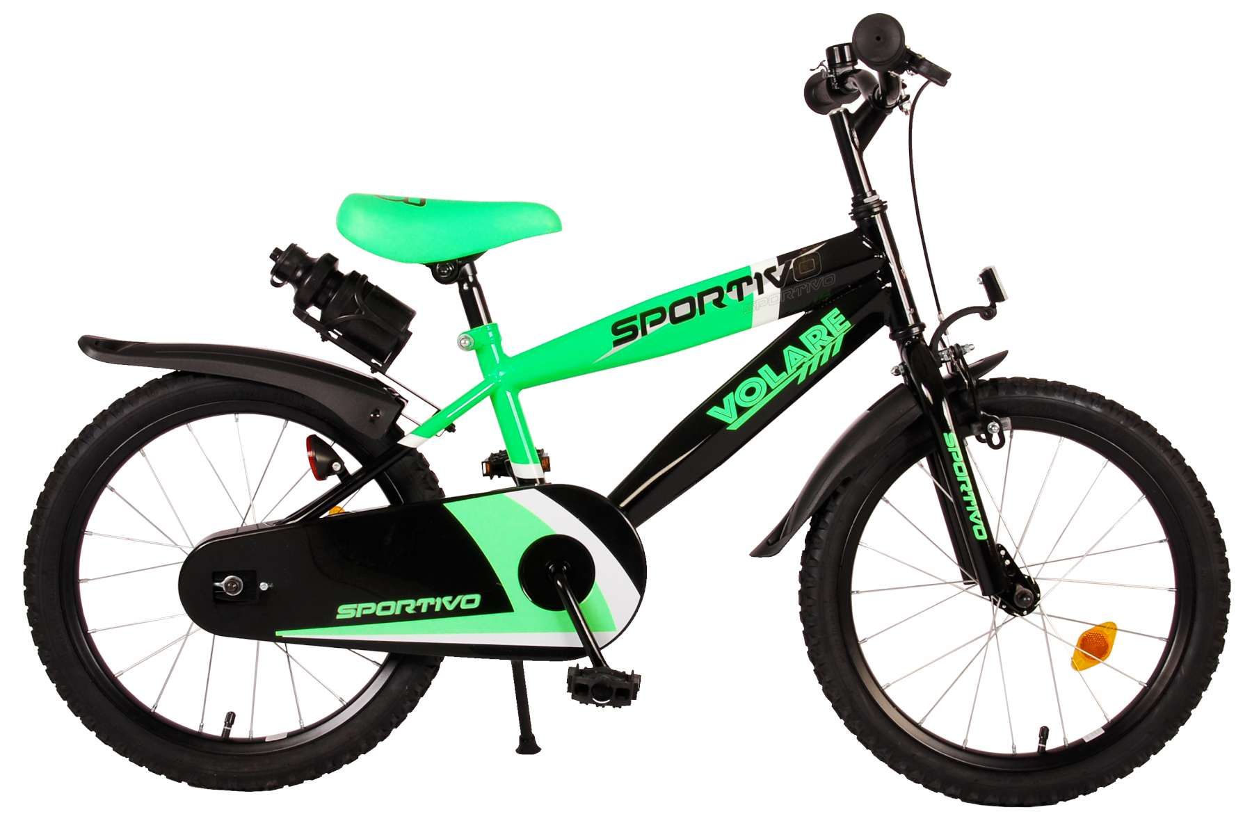 Bicicleta pentru baieti Volare Sportivo, 18 inch, culoare verde neon /