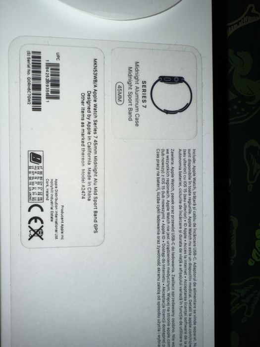 Vand Apple Watch seria 7 45 mm