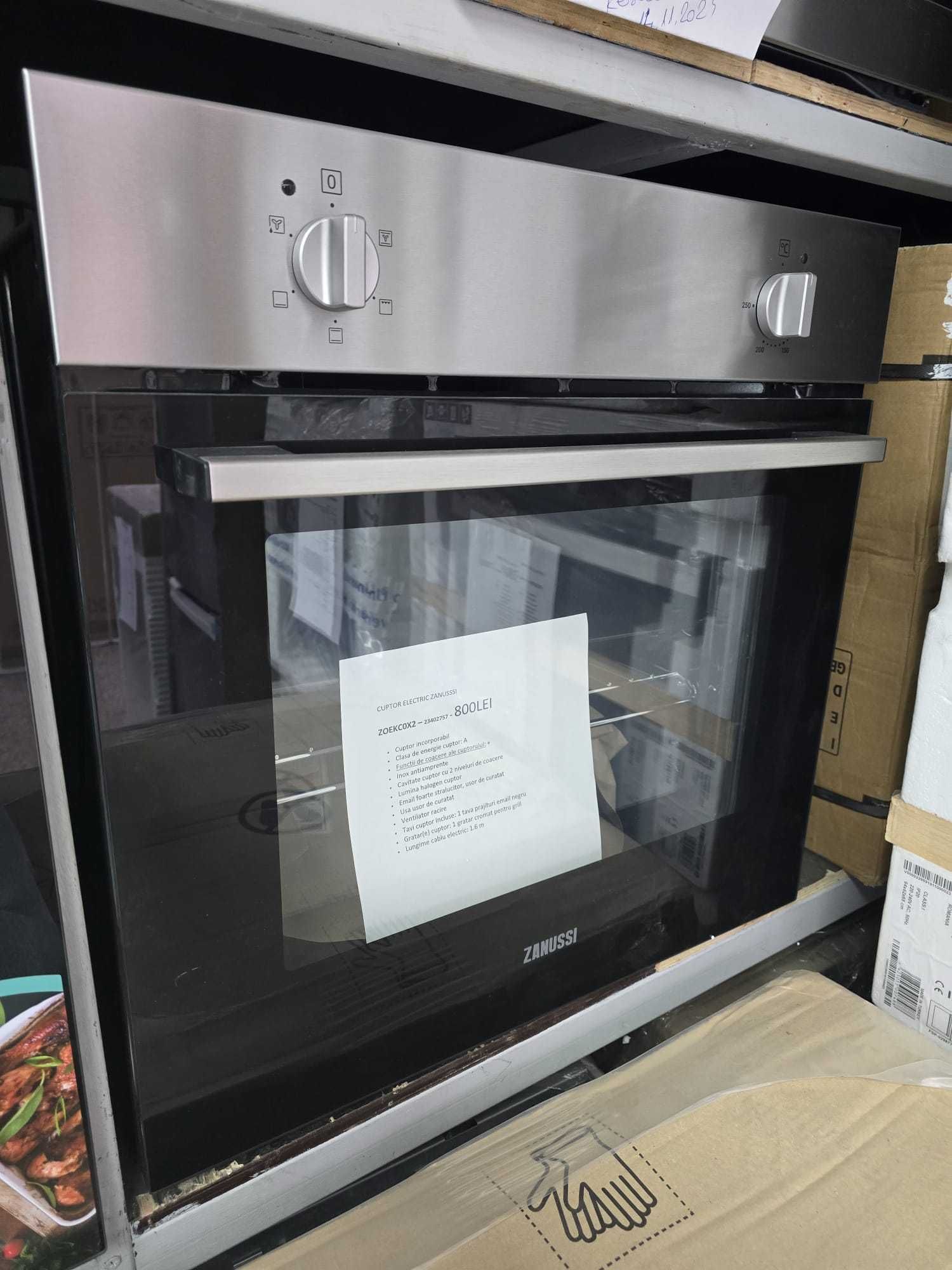 Cuptor incorporabil NOU resigilat Zanussi ZOEKC0X2-STOC EPUIZAT