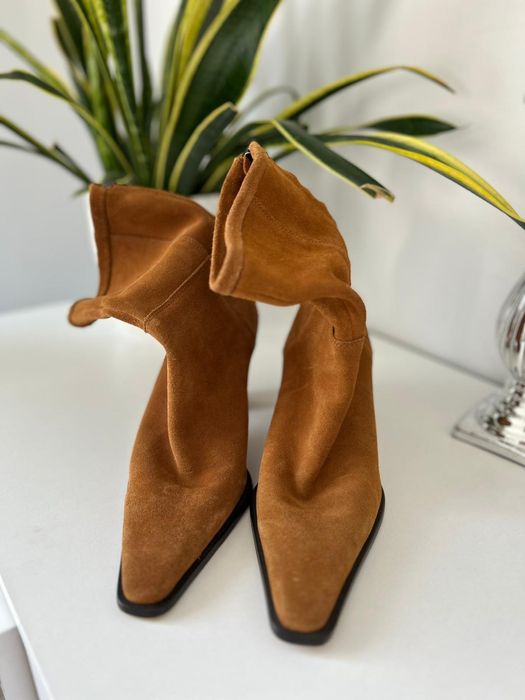 Botine Zara Piele Intoarsa