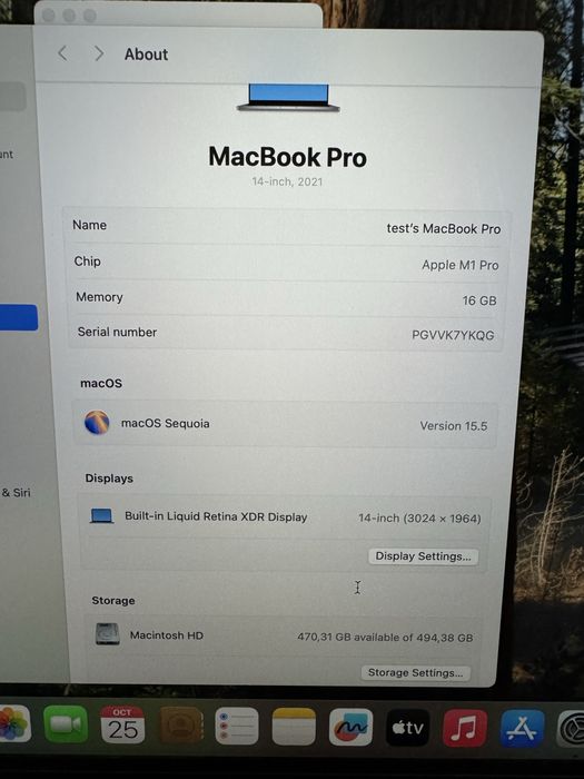 Macbook Pro M1 14 inch 2021 16GB