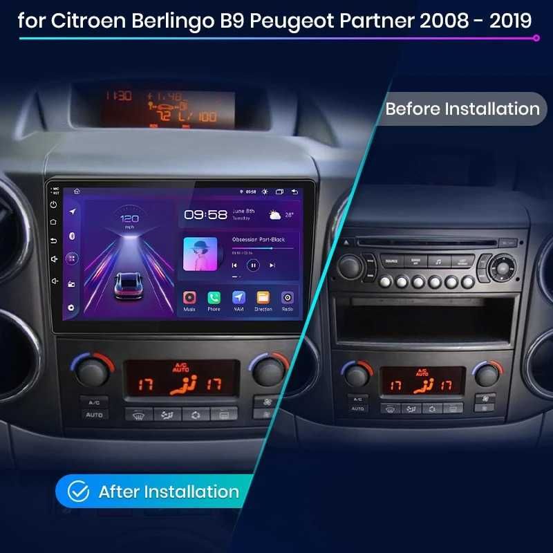 Navigatie Dedicata Citroen Berlingo (2018-2019), 9Inch, BT, Carplay