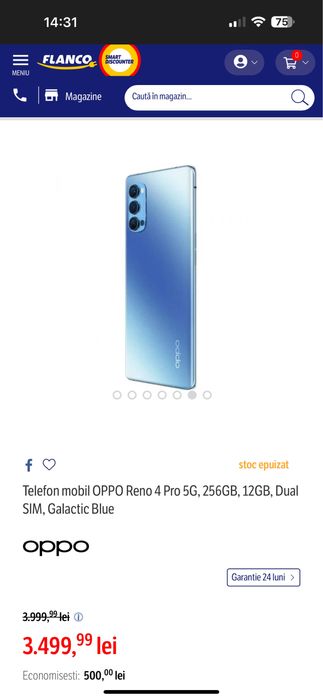 Telefon Oppo reno 4 5 G