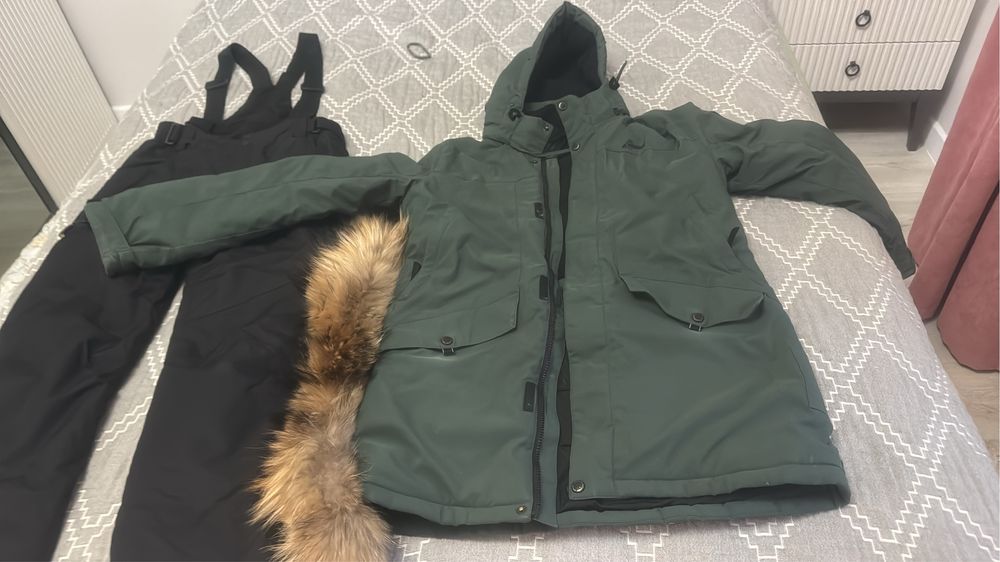 Зимний пуховик с комбенизоном