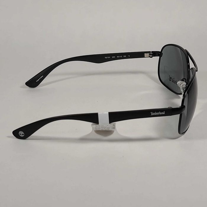 Ochelari de soare Timberland Aviator Matte Black - Green Lens TB7151