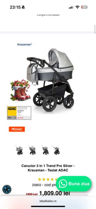 Carucior 3 in 1 Krausmann