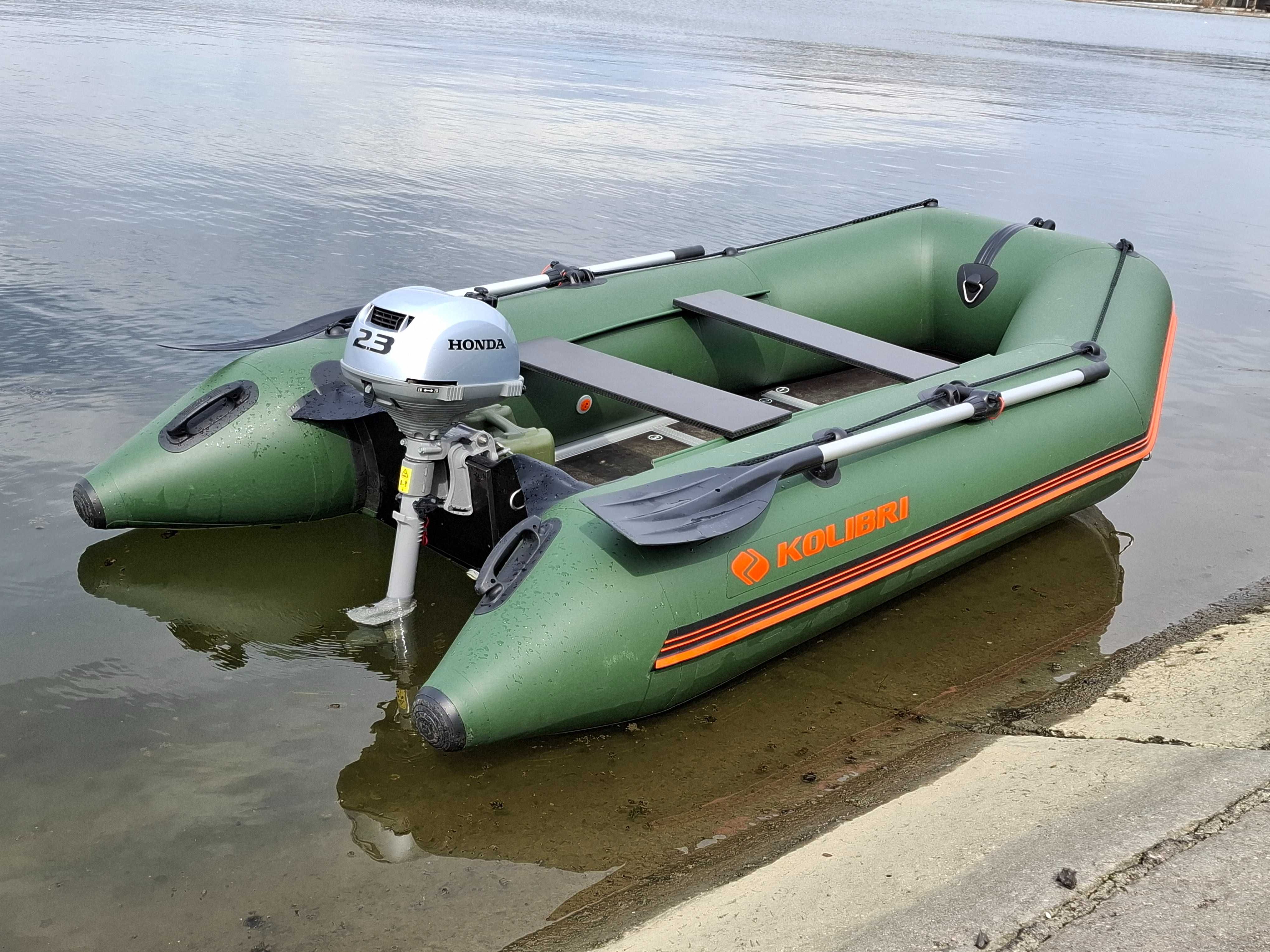 Barca gonflabila Kolibri+motor barca Honda BF2.3cizma scurta 2.3 CP 4T