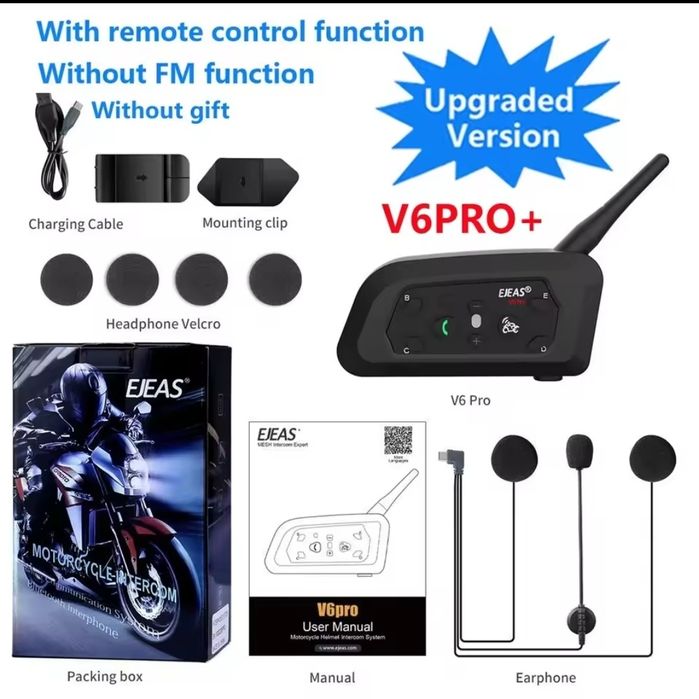 Intercom EJEAS comunicatie v6 2025 upgraded moto atv casca