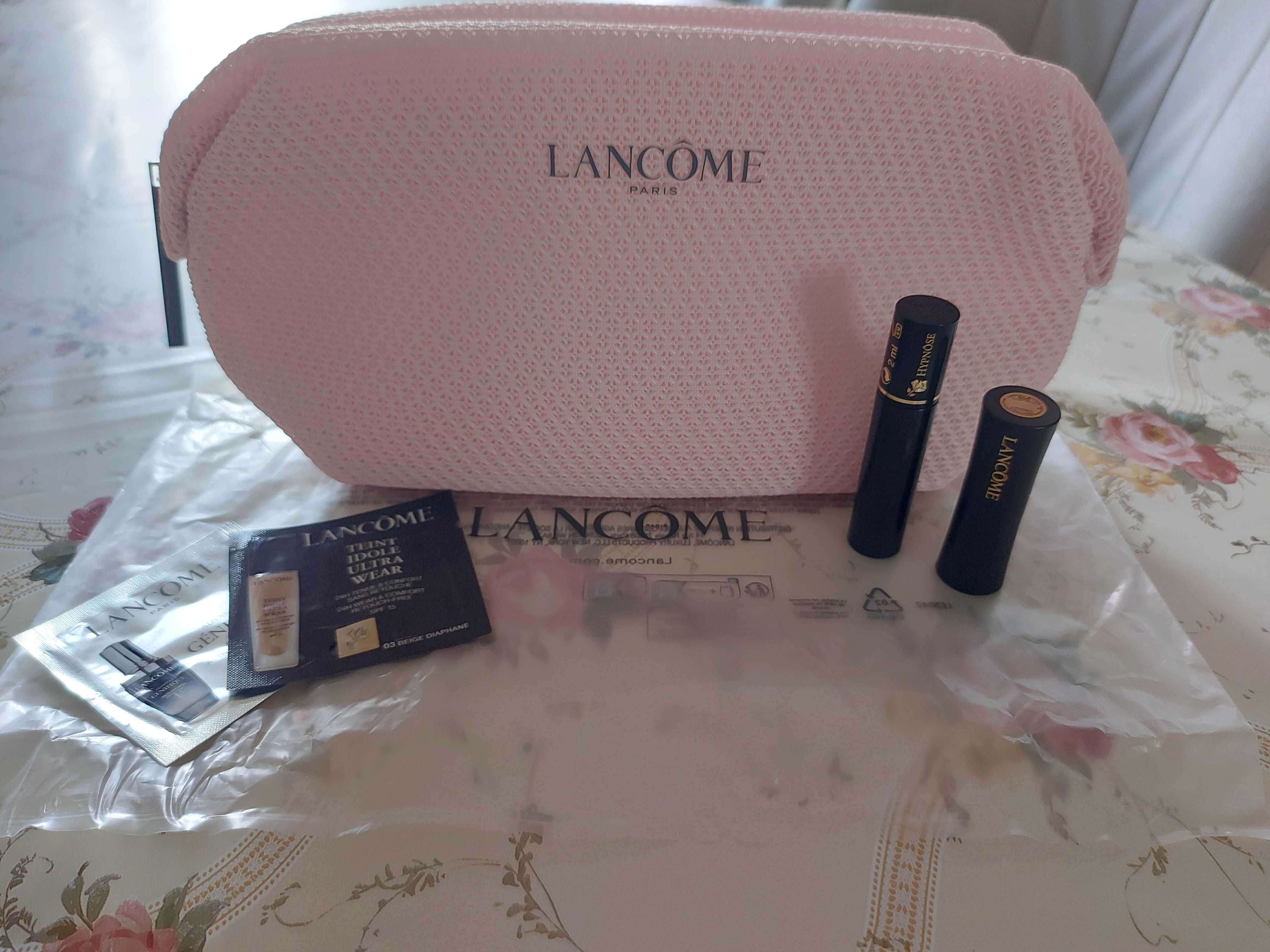 Lancome спирала+червило с подарък несесер,нови