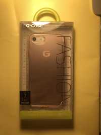 Чехол на 7 IPhone от G case, прозрачный розовый