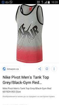 Nike Pivot Mens Tank Top Grey/ Black-Gym Size S