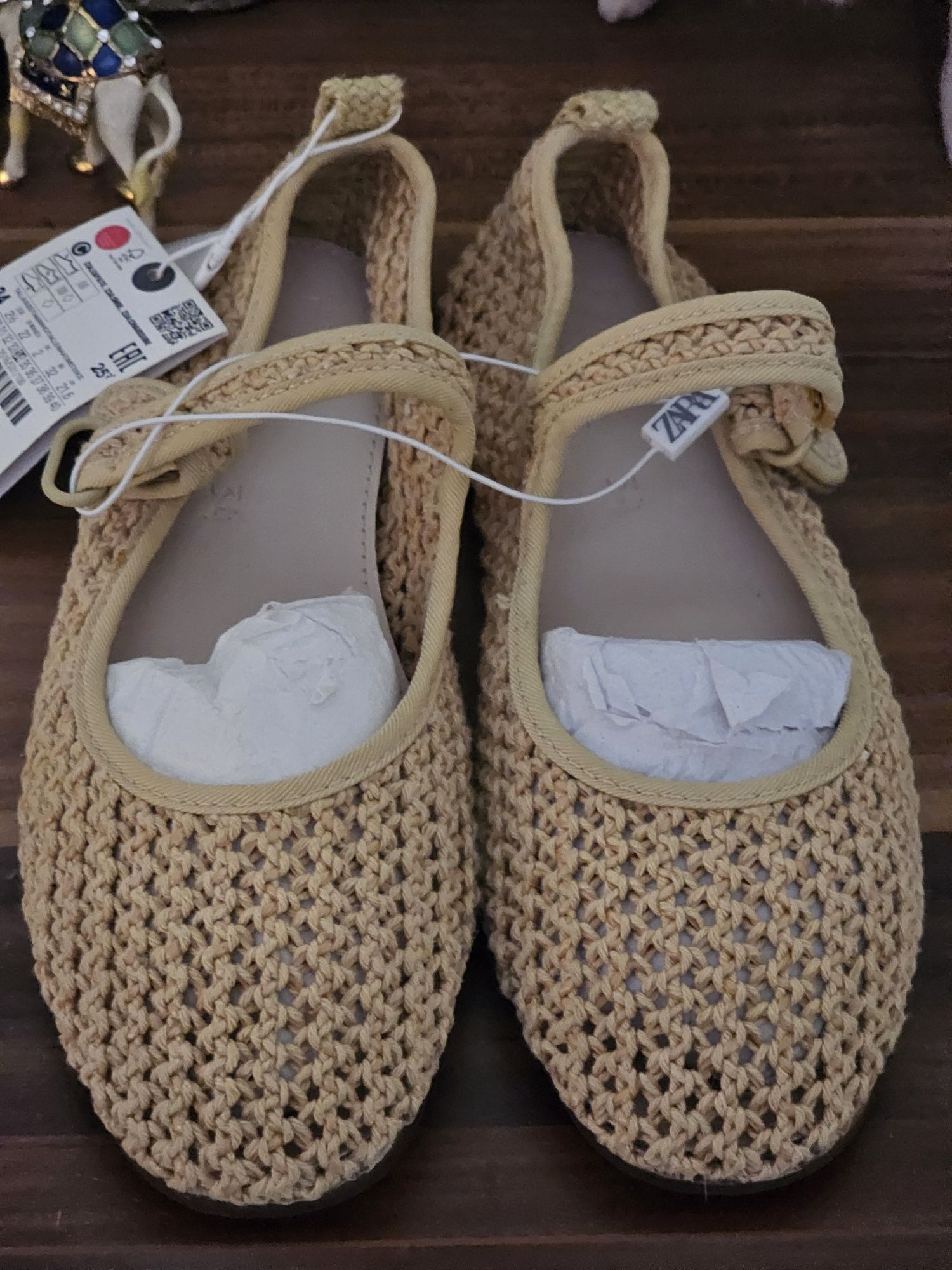 Zara, балетки для девочек, размер 34