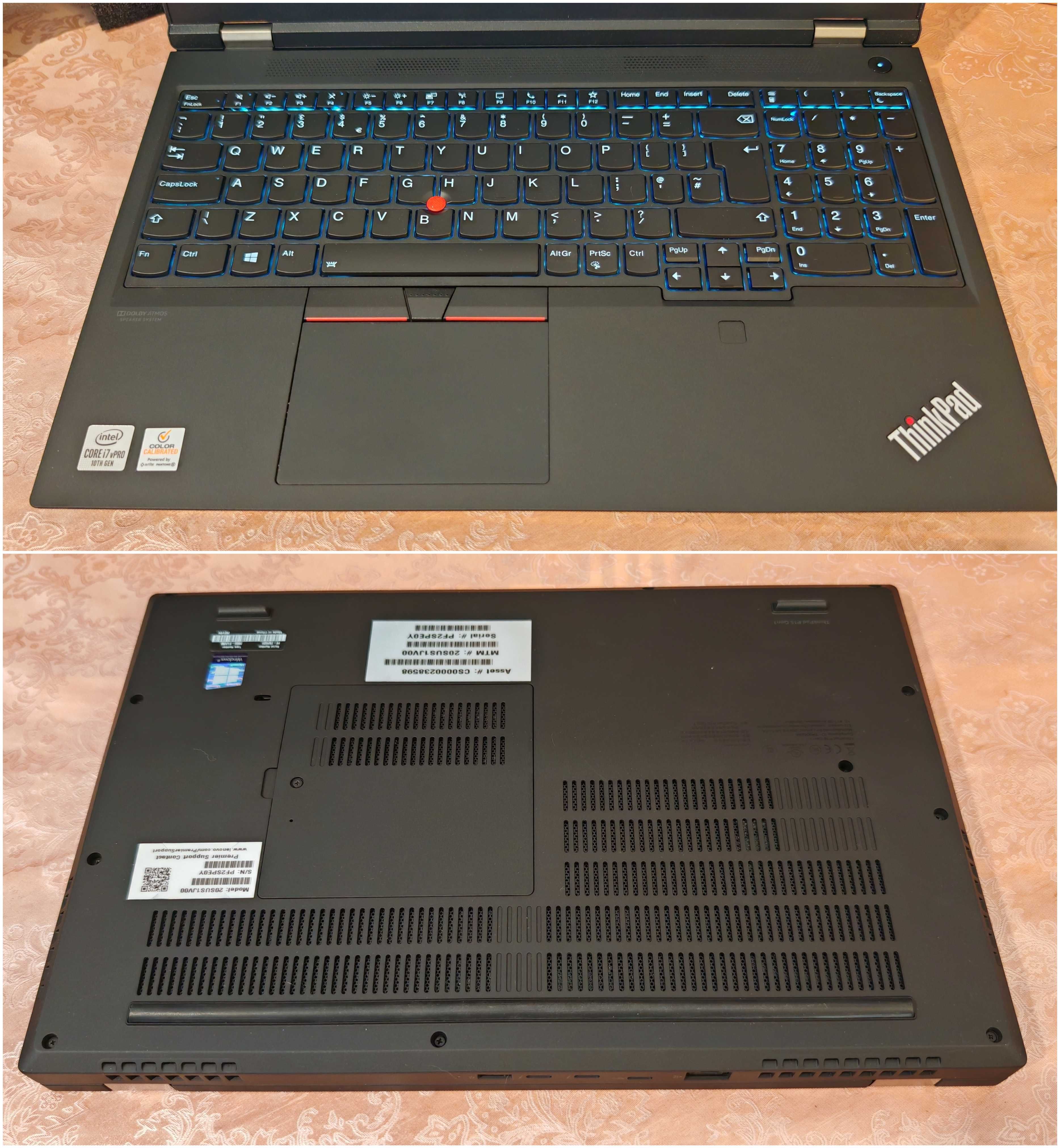 4K 100% Adobe/Core i7-10850H/16G RAM/512 SSD/Quadro T1000/ThinkPad P15