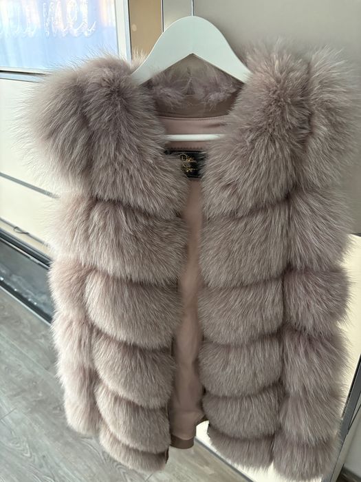 Vesta blana naturala vulpe