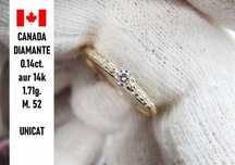 Inel Aur 14K De Logodna Cu Diamante Diamant 0.14ct unicat