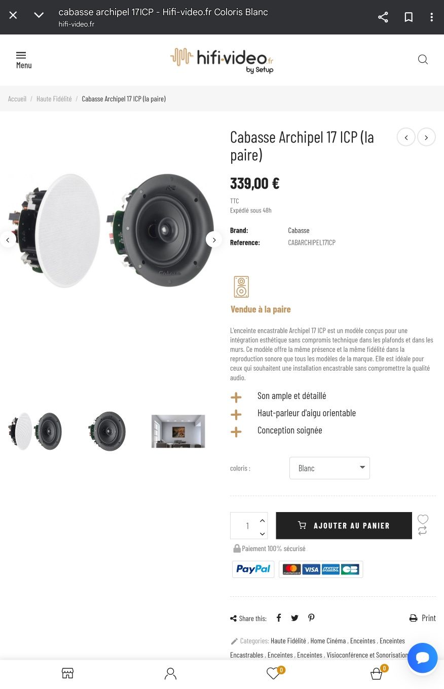 Boxe Edifier & Subwoofer Cabasse