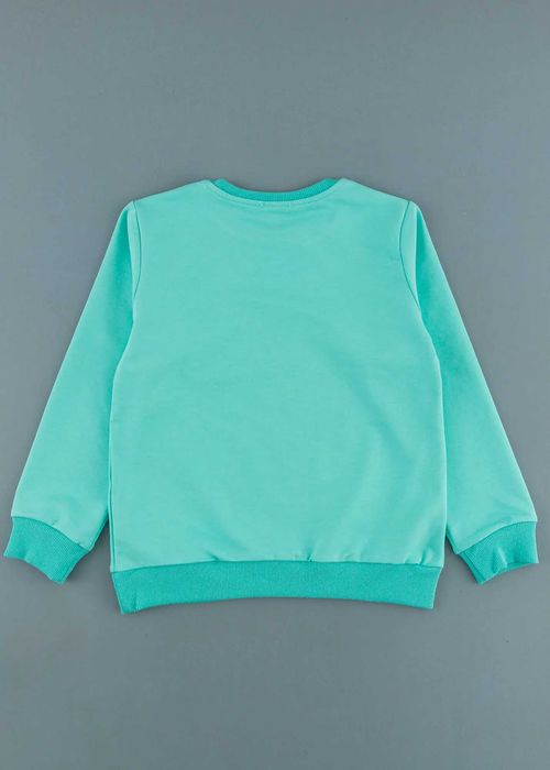 Детска памучна блуза "Лабубу", Синьо-зелен Цвят