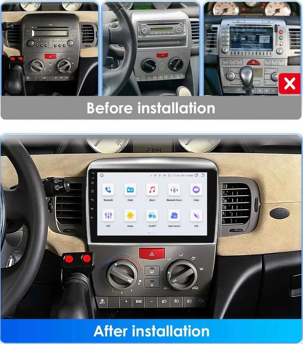 Lancia Ypsilon 2006 - 2011 Мултимедия Навигация Android