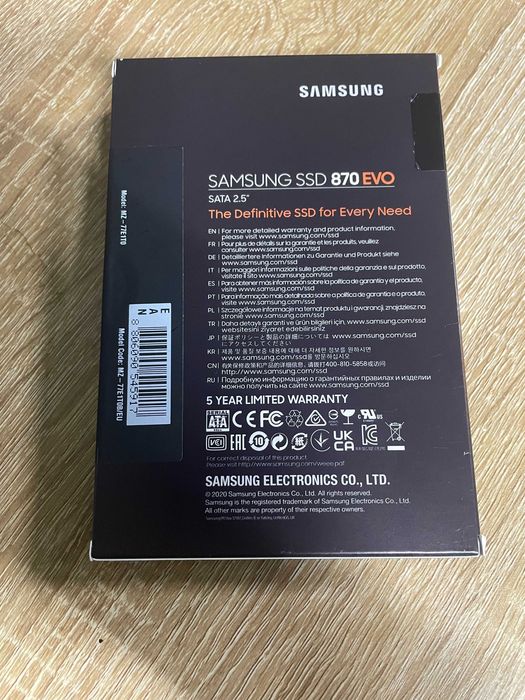 SSD Samsung 870 EVO 1TB – НОВ - MZ-77E1T0B/EU
