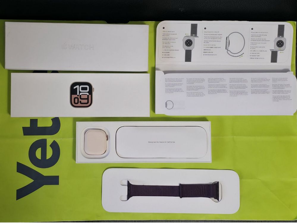 КАТО НОВ 100% 42mm Apple watch 10 GPS Гаранция Yettel 2027 Rose Gold