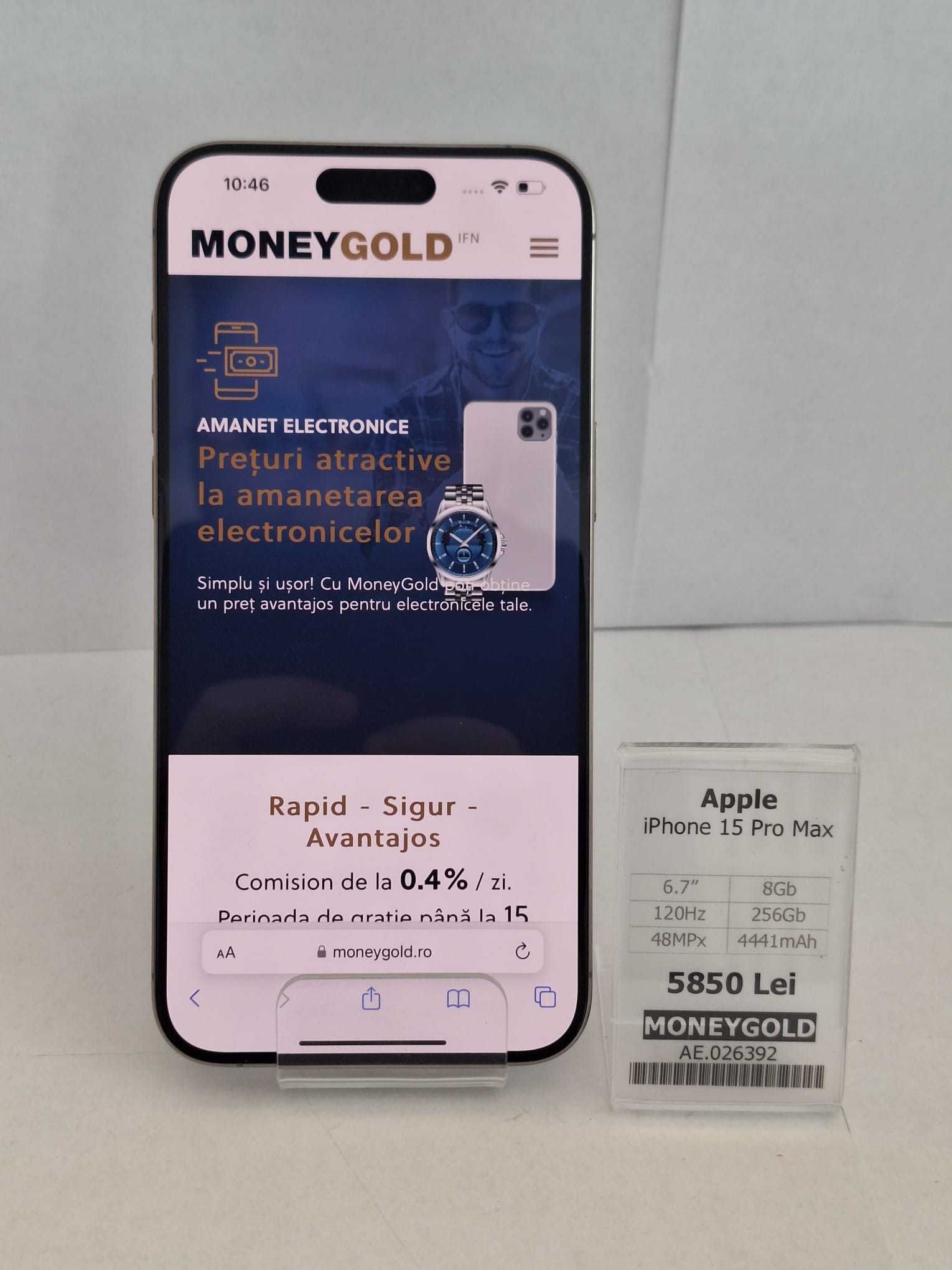 Telefon Apple iPhone 15 Pro Max MoneyGold AE.026392