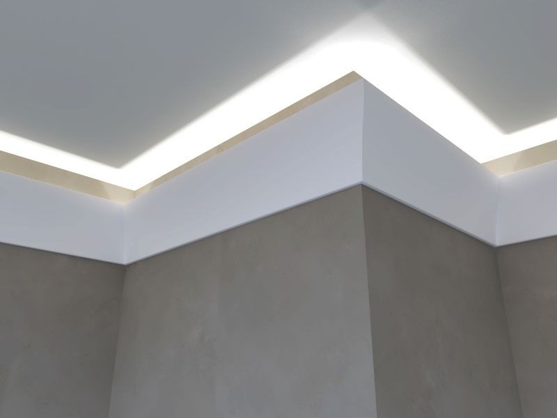 Cornisa / Bagheta polimer rigid decorativa iluminata LED