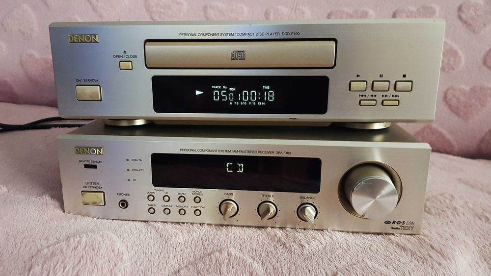 set mini DENON  receiver DRA-F1 +cd-player DCD-F100