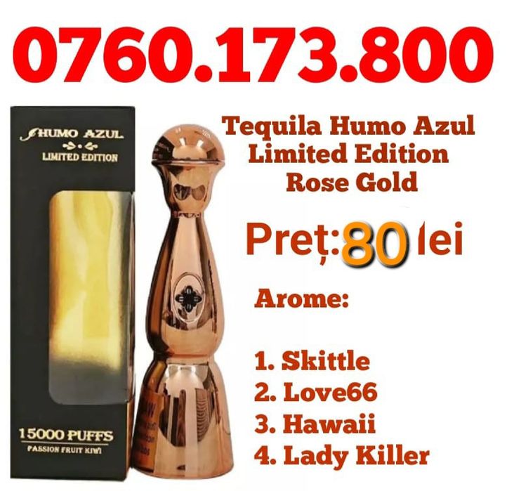 Vape-uri Humo Azul LIMITED EDITION ROSE GOLD 15k, Originale, sigilate