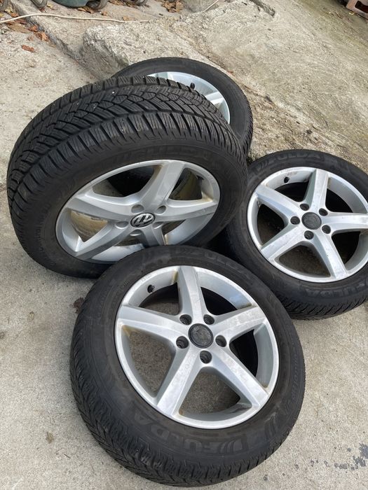 Jante anvelope iarna 205/55/16 5x112golf touran passat caddy sharan vw