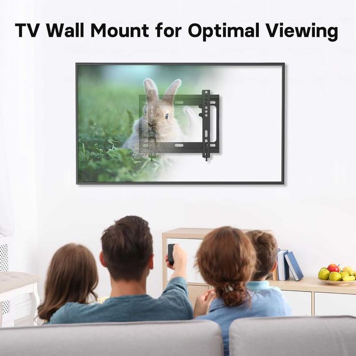 Suport TV perete, reglabil 17"-42" 43cm-107cm, negru