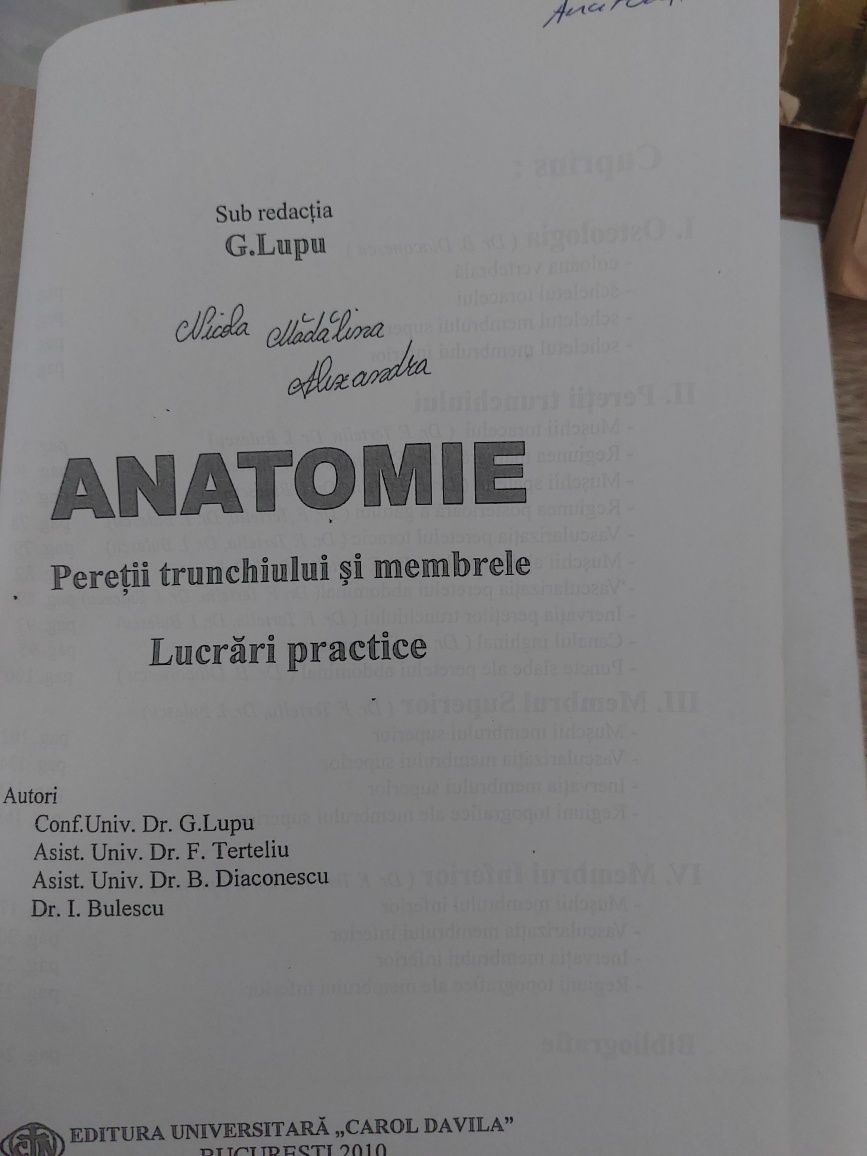 Carti anatomie medicina, Papilian volumul 1