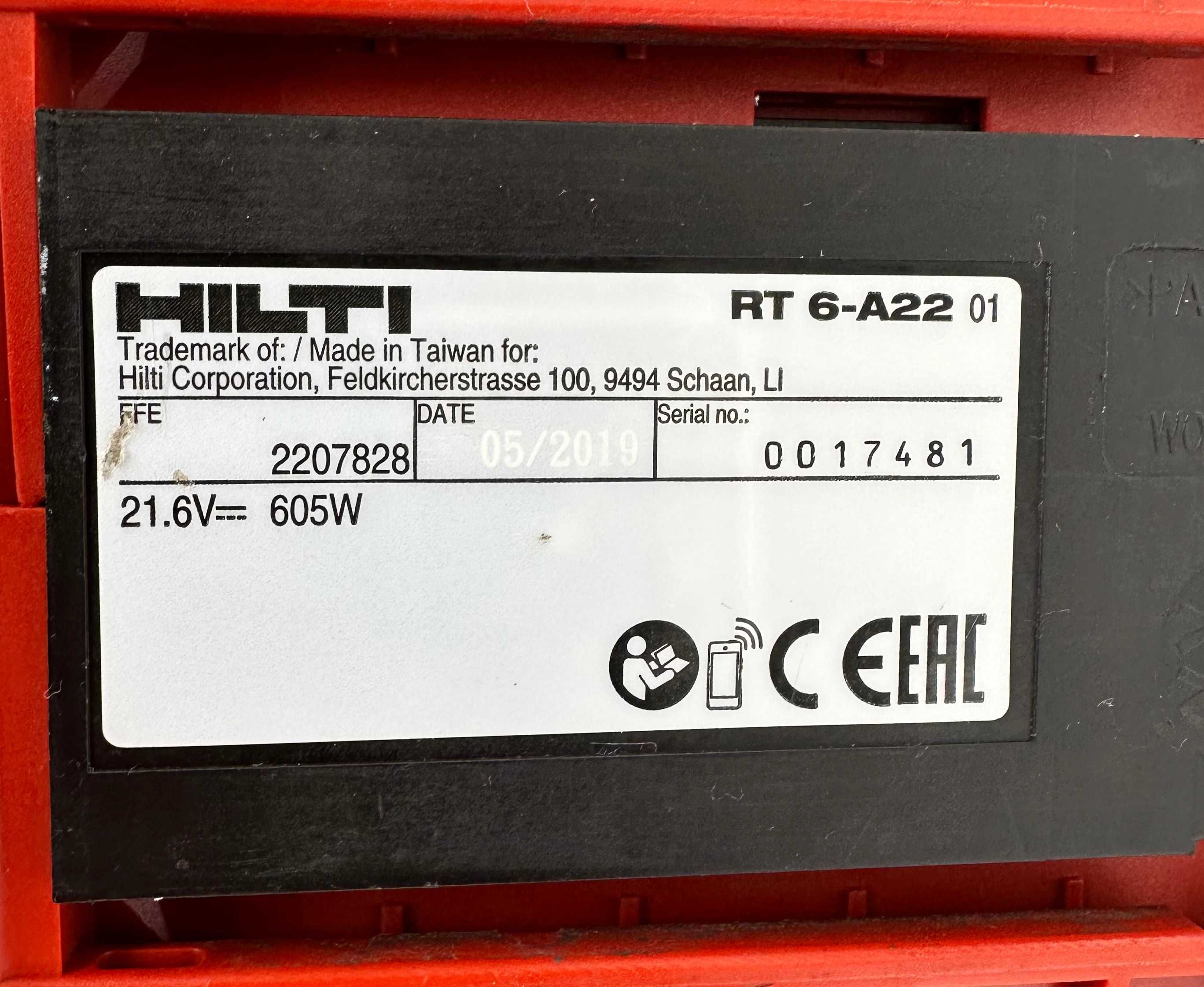 Hilti RT 6-A22 - Акумулаторна нитачка 2x22V 5.2Ah