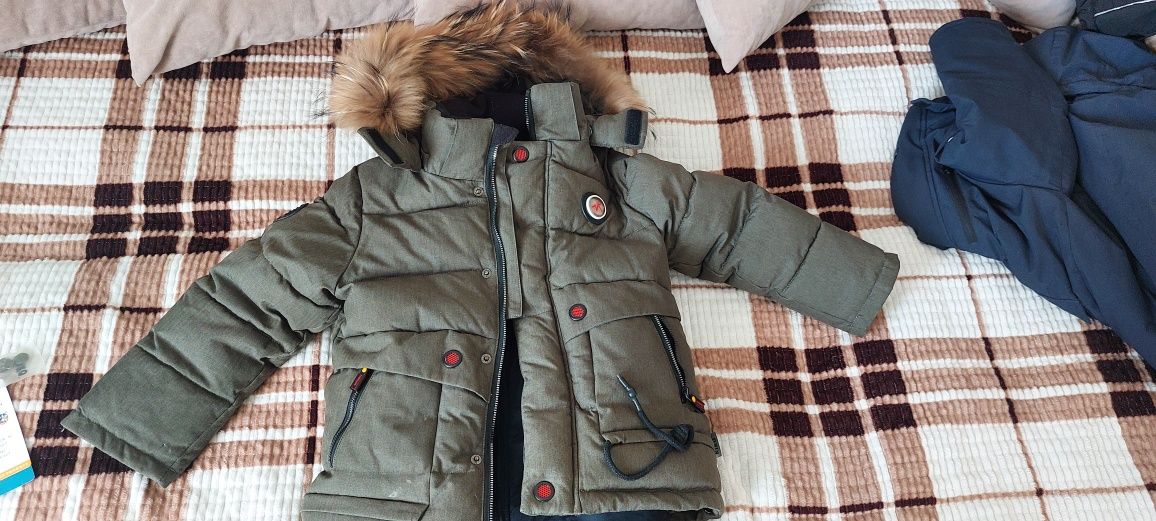 Зимняя детская куртка с комбинезоном КИКО.