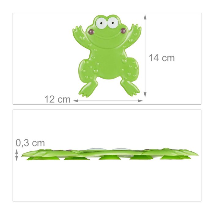 Set 5 stickere antiderapante pentru cada si dus broscute verzi 14x12cm