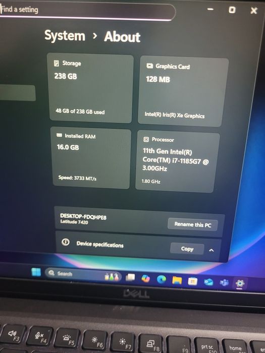 Dell latitude 7420 ,procesor i7 gen 11