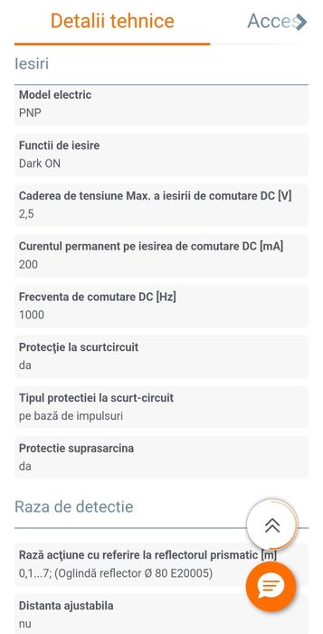 Senzor optic retro-reflexiv ifm/ NOS