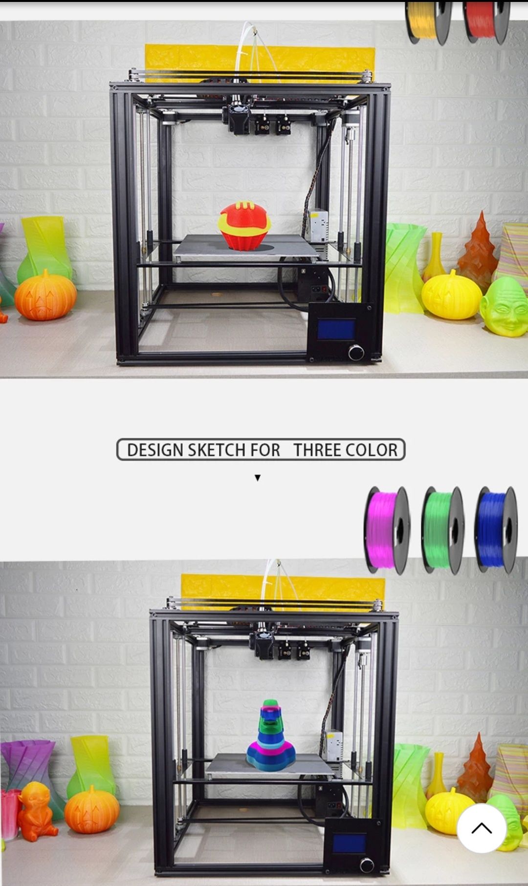 3D принтер 2 цветный и управление сенсорный экран 3d touch 3Д printer
